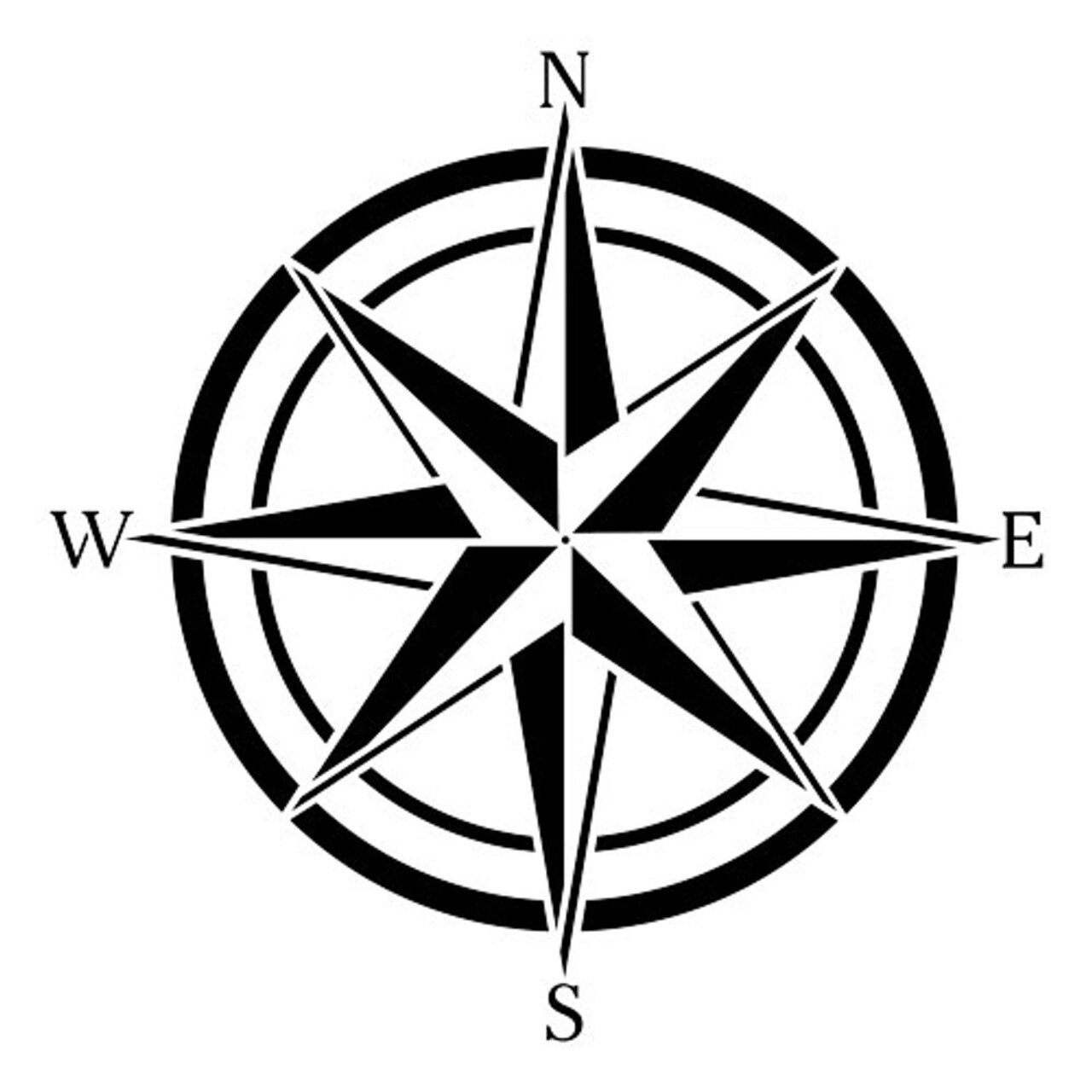 Compass Rose Embossing 12 x 12 Stencil | FS040 by Designer Stencils | Pattern Stencils | Reusable Stencils for Painting on Wood, Wall, Tile, Canvas, Paper, Fabric, Furniture, Floor | Try Instead of a Wallpaper | Easy to Use & Clean